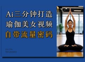 Ai3分钟打造瑜伽美女视频,自带流量密码-水滴知识网