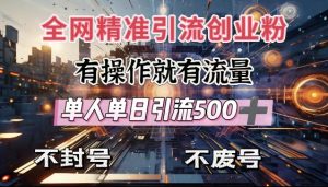 全网独家引流创业粉,有操作就有流量,单人单日引流500+,不封号、不费号-水滴知识网