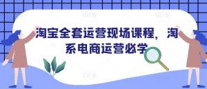 淘宝全套运营现场课程,淘系电商运营必学-水滴知识网