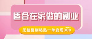适合在家做的副业,小红书冷知识账号,无脑复制粘贴一单变现300-水滴知识网