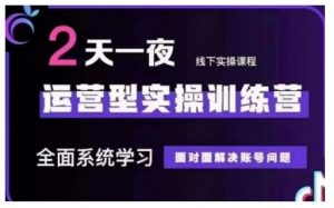 抖音直播运营型实操训练营，全面系统学习，面对面解决账号问题 12月10号-12号(第48期线下课)-水滴知识网