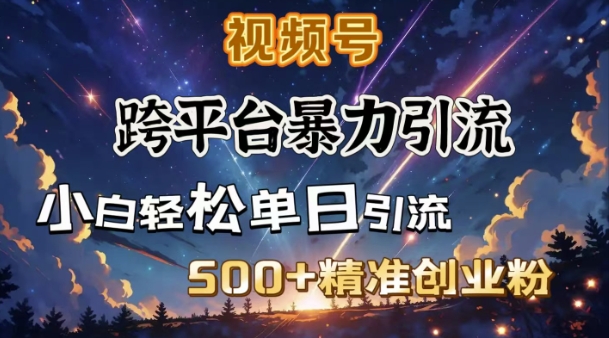 跨平台暴力引流,私域完美闭环,日引500+精准创业粉-水滴知识网