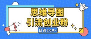 暴力引流全平台通用思维导图引流玩法ai一键生成日引200+-水滴知识网