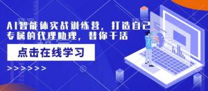 AI智能体实战训练营,打造自己专属的代理助理,替你干活-水滴知识网