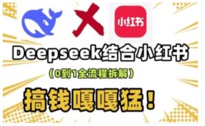 deepseek+小红书打造流量生产线实操课,0到1全流程拆解,搞钱嘎嘎猛-水滴知识网
