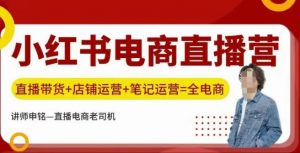 小红书电商直播训练营,直播带货+店铺运营+笔记运营-水滴知识网
