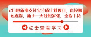 2月最新撸支付宝分成计划项目,直接搬运连怼,新手一天轻松多张,全程干货-水滴知识网