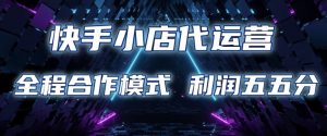 快手小店代运营 限时托管计划 合作模式 利润五五分成【揭秘】-水滴知识网
