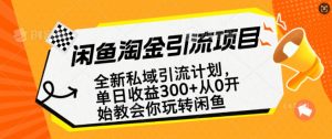 闲鱼淘金私域引流计划,从0开始玩转闲鱼,副业也可以挣到全职的工资-水滴知识网