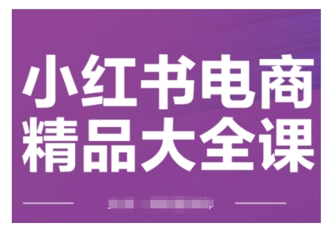 小红书电商精品大全课，快速掌握小红书运营技巧，实现精准引流与爆单目标，轻松玩转小红书电商-水滴知识网