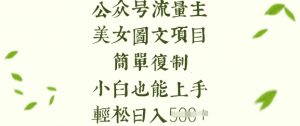 流量主长期收益项目,美女图片简单复制,小白也能上手,轻松日入5张-水滴知识网