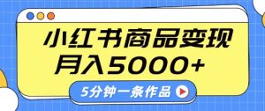 小红书字幕作品玩法，商单变现月入5k+，5分钟一条作品-水滴知识网