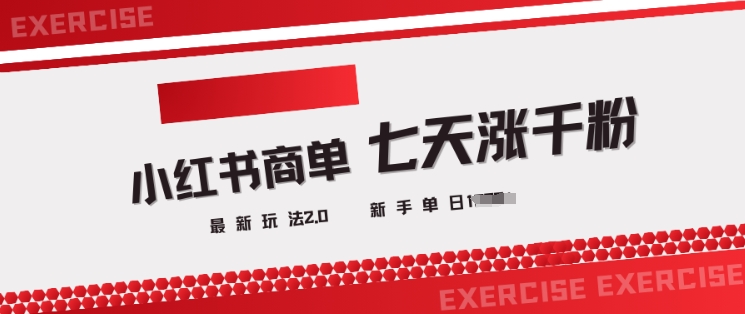 小红书商单2.0最新玩法，3天涨千粉单日变现多张-水滴知识网
