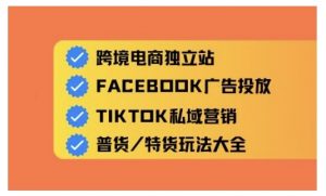 跨境电商独立站及全域流量营销,从0基础快速入门并精通跨境电商运营-水滴知识网
