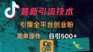 最新引流方法,引爆全平台的一个创业粉,简单操作日引300+-水滴知识网