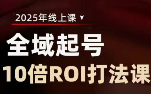 2025全域起号10倍ROI打法课,助你提升直播间的投资回报率-水滴知识网