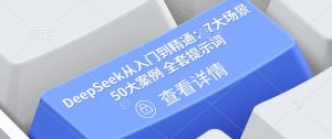 DeepSeek从入门到精通:7大场景 50大案例 全套提示词【文档】-水滴知识网