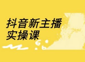 抖音新主播实操课,直播间流量运营线上实操课(18节)-水滴知识网