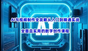 AI与视频制作全攻略从入门到精通实战,全面且实用的数字创作课程-水滴知识网