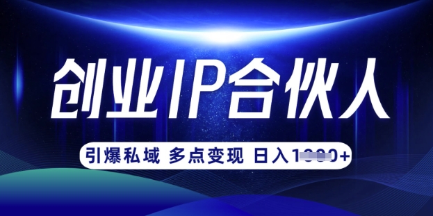 云帆·创业ip合伙人打造3.0,从0到1教你做网创,实现月入过W-水滴知识网