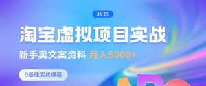 淘宝虚拟项目垂直玩法,新手卖文案资料,月入5k+-水滴知识网