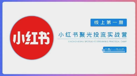 小红书聚光陪跑第一期,教你从0到1玩转小红书聚光投流,搭建小红书付费投流团队,更快的见到效果-水滴知识网