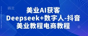 美业AI获客Deepseek+数字人-抖音美业教程电商教程-水滴知识网