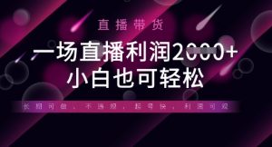 半无人直播带货，一场利润数张，适合所有平台玩法，小白也可轻松-水滴知识网
