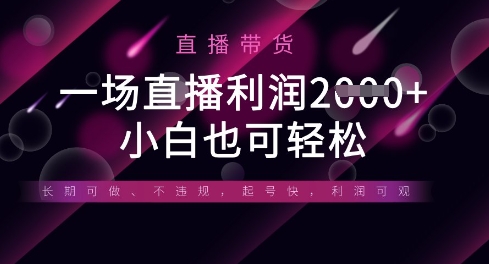 半无人直播带货,一场利润数张,适合所有平台玩法,小白也可轻松-水滴知识网