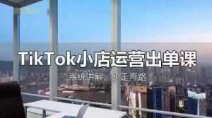 TikTok小店运营出单课,从开店选品、运营出单、发货回款,进行全流程讲解-水滴知识网
