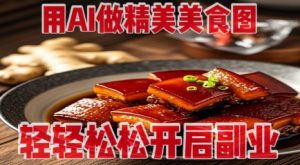 用AI做精美美食图,无需专业设备拍摄,轻轻松松开启副业-水滴知识网