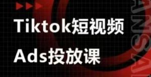 Ads视频投放课，tiktok短视频广告投放课-水滴知识网