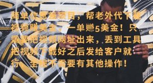 零门槛挣美金,海外视频代下服务,单笔收益40+,小白也能轻松上手-水滴知识网