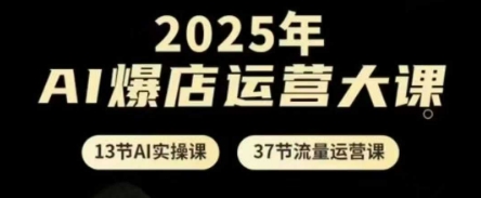 2025年AI爆店运营大课,13节AI实操课+37节流量运营课-水滴知识网