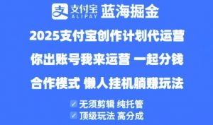 2025支付宝创作者分成计划代运营,纯托管,高分成,合作模式【揭秘】-水滴知识网