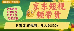 京东短视频带货，开启零门槛躺Z新时代【揭秘】-水滴知识网