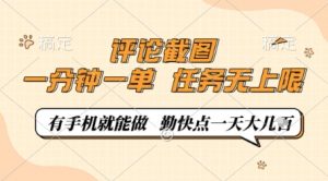 评论截图，0.5元一单，一分钟一单，有手机就能做，任务无上限，勤快点一天几张【揭秘】-水滴知识网