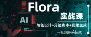 Flora实战课：角色设计+分镜脚本+视频生成，一条龙玩转AI创意-水滴知识网