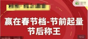 赢在春节档-节前起量，后称王，淘系精品线上系列课-水滴知识网