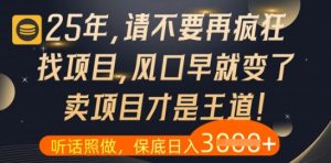 什么?25年你还在疯狂找项目做,醒醒吧,看完这些你全都懂了【揭秘】-水滴知识网
