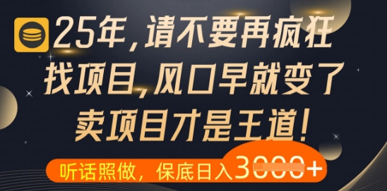 什么?25年你还在疯狂找项目做,醒醒吧,看完这些你全都懂了【揭秘】-水滴知识网