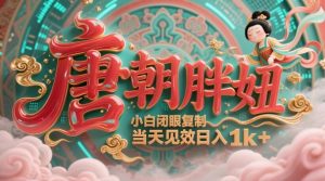 用AI克隆“唐朝胖妞”日更3条,平台疯狂推流,小白闭眼复制,当天见效,日入1k+-水滴知识网
