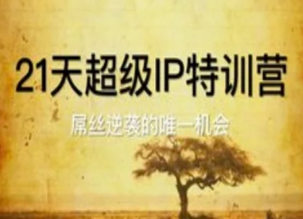 21天超级IP特训营,屌丝逆袭的唯一机会-水滴知识网
