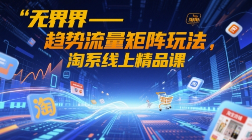 无界-趋势流量矩阵玩法，淘系线上精品课-水滴知识网