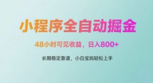 微信小程序全自动掘金,48小时可见收益,日入多张,长期稳定靠谱,小白宝妈轻松上手【揭秘】-水滴知识网