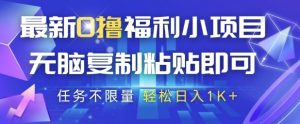 最新0撸福利小项目,抖音平台大放水,无脑复制粘贴 即可挣钱,任务不限量,轻松日入1K+【揭秘】-水滴知识网