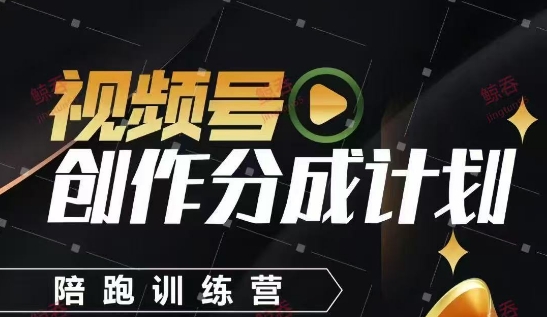 视频号创作分成计划陪跑训练营,手把手教会你如何制作视频,细水长流型项目-水滴知识网