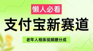 支付宝新赛道,利用老年人相亲视频,挣分成收益,轻松月入过W,操作简单-水滴知识网