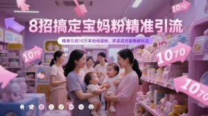 8招搞定宝妈粉精准引流,精准引流10万本地母婴粉,多渠道流量爆破玩法-水滴知识网