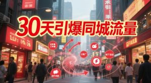 30天引爆同城流量:团购篇 认知篇 流量篇 来客篇 达人篇 老板人设IP篇 投流篇-水滴知识网
